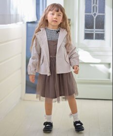 ANY KIDS シアー ギンガム 七分袖 Tシャツ