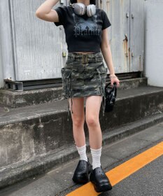 WEGO バタフライプリントリブT