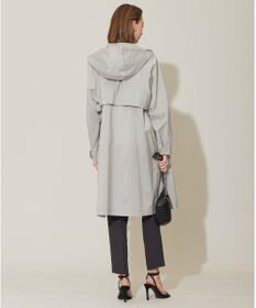 ICB 【撥水加工】 メモリーストレッチタフタ フーデットコート