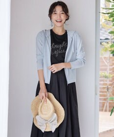 Tiaclasse L 【小倉優子さん着用】【洗える】サマーニットショートパーカー