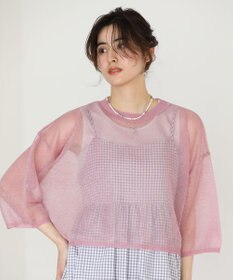 Green Parks ・ＥＬＥＮＣＡＲＥ　ＤＵＥ　ラメシアーニットプルオーバ