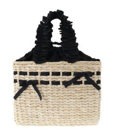 Maison de FLEUR フリルハンドルメイズリボンカゴバッグ