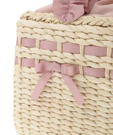 Maison de FLEUR フリルハンドルメイズリボンカゴバッグ
