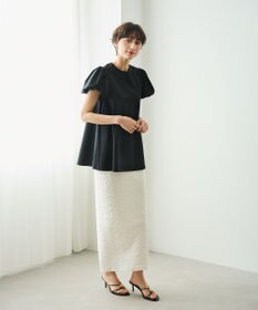 #Newans 【洗える】Aラインパフスリーブカットソー