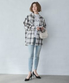 WEGO 【ユニセックス着用ITEM/SMLサイズ展開】オンブレチェックシャツ（LS）