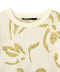 YECCA VECCA アート柄ふくれジャガードニット