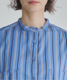 WEGO 着丈が選べる オーバーサイズ バンドカラー シャツ / ストライプ / 無地