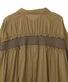 YECCA VECCA リブMIXシアーオーバーシャツ