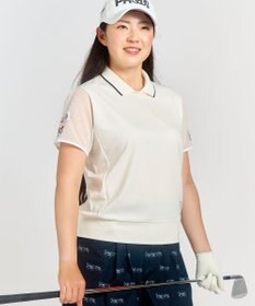 23区GOLF 【辻梨恵プロ着用】メッシュスリーブストレッチポロ