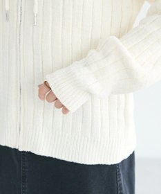 CRAFT STANDARD BOUTIQUE アニマル刺繍ニットZIPパーカー