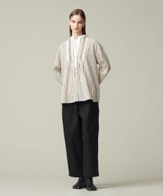 J.PRESS YORK STREET 【WOMEN】コットンタイプライター バンドカラーブラウス