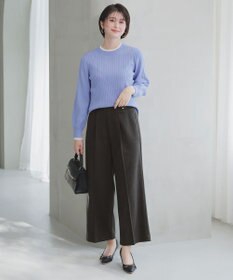 ANY SIS S センタープレスメランジ パンツ