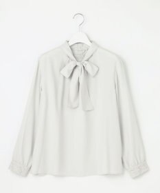 J.PRESS LADIES S 【洗える】ヌーディスバックサテン ボウタイ ブラウス
