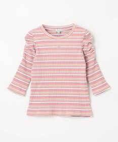 ANY KIDS 七分袖 テレコボーダー Tシャツ