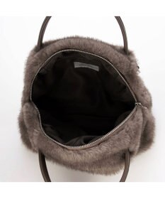 UNBILLION カシュカシュ cachecache / ミンク風エコファー2wayボックストート