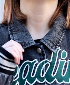 WEGO スタジアムロゴデニムショートスタジャン