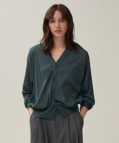 ATON COMPACT COTTON | Vネックニットカーディガン