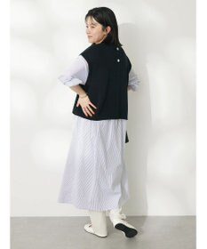 CRAFT STANDARD BOUTIQUE 【洗える】ニットベスト+シャツワンピース-SET