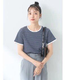 earth music&ecology バイカラースカラッププルオーバー