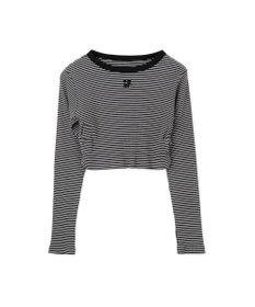 WEGO ワンポイントデザインフィンガーホールリブロンT