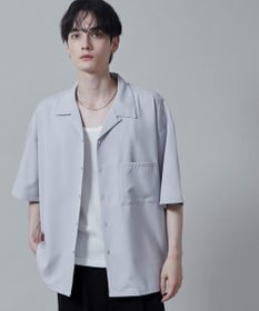 WEGO 【速乾/シワになりにくい】ドライポリオープンカラーシャツ(S)