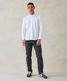 J.PRESS MEN 【WEB限定】ピンオックスバンドカラーバックブル シャツ