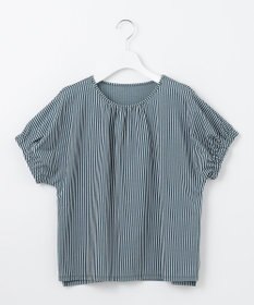 J.PRESS LADIES S 【WEB限定カラーあり・洗える】ストライプジャージー フレンチスリーブ カットソー