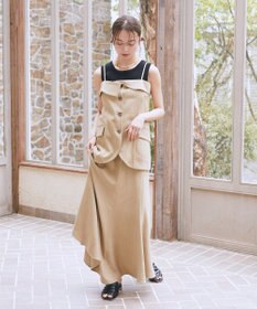 earth music&ecology 【セットアップ対応】フラップボタンビスチェ