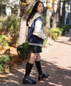 WEGO 【ユニセックス着用ITEM】スウェットフードスタジャン