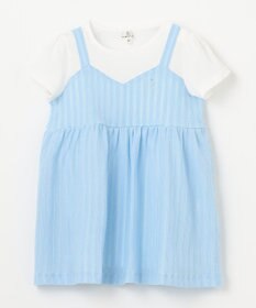 組曲 KIDS 【80-100㎝】レースカットソーコンビ チュニック