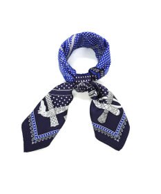 Marca ＜秋の新作＞【Marcaオリジナル】水玉&ベルト 小判 シルクツイル スカーフ