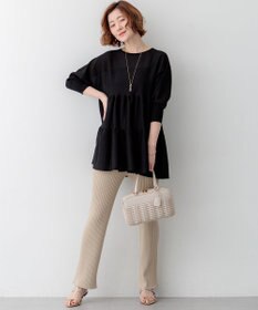 23区 L 【SLOW/一部店舗限定】ホールガーメント リブニット パンツ