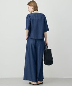 ICB L ナチュラルソフトデニム クロップドジャケット