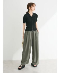 Green Parks ５分袖衿付きＺｉｐプルオーバー