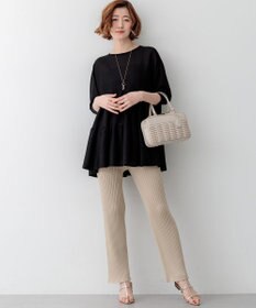 23区 L 【SLOW/一部店舗限定】ホールガーメント リブニット パンツ