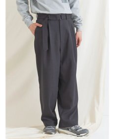 CRAFT STANDARD BOUTIQUE ポリエステルツイルベルテッドパンツ