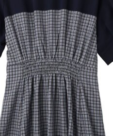 YECCA VECCA ハーフスリーブベアドッキングワンピース