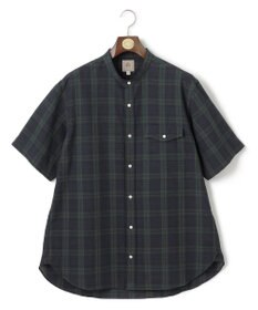 J.PRESS MEN 【KING SIZE】【吸水速乾 / 接触冷感 / 高通気性 / ウォッシャブル】【AERO WAVE SUCKER】バンドカラーチェック シャツ