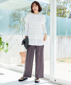 自由区 【洗える】フリンジディテール ニット