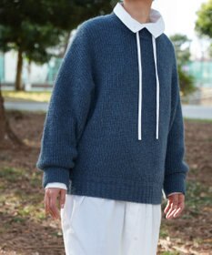 muuc 〈天然素材の上質なモヘヤ〉アルパカモヘヤ畦編みプルオーバー〈日本製〉