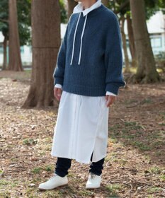 muuc 〈天然素材の上質なモヘヤ〉アルパカモヘヤ畦編みプルオーバー〈日本製〉