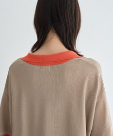 YECCA VECCA 配色ワイドポロニット