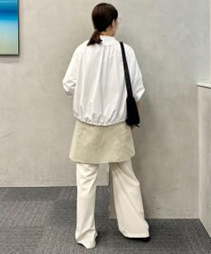 UNFILO L 【ウエストゴム】ライトジョーゼット イージーワイドパンツ