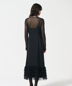 GRACE CONTINENTAL フリルチュールサテンキャミワンピース