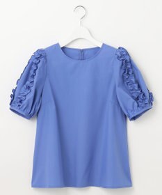 Feroux 【洗える】袖フリルチュニック ブラウス