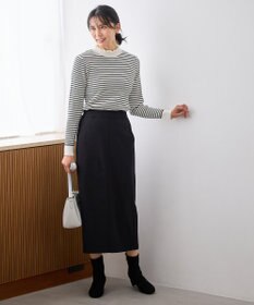 ANY L 【手洗い可/ウエストゴム】裏起毛ハイストレッチタイトスカート