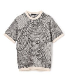 JOSEPH HOMME オリエンタルブラインドジャガード　クルーネック半袖ニットTEE