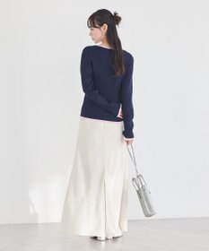 earth music&ecology バイカラーヘンリーネックニットプルオーバー