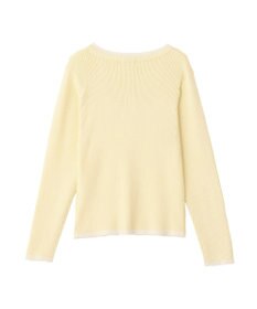 earth music&ecology バイカラーヘンリーネックニットプルオーバー