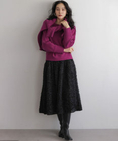 組曲 【加藤ローサさん着用】ウールカシミヤミックスボートネック ニット